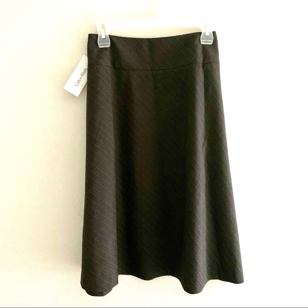 Calvin Klein bias cut alone pin stripe skirt NWT